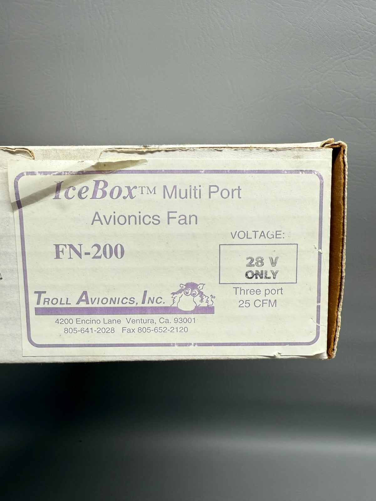 FN-200 Troll Avionics Ice Box Avionics Cooling Fan