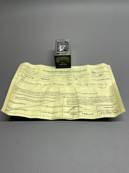 Weston Instruments Fuel Quantity Indicator With 8130 P/N 169AF-910-421