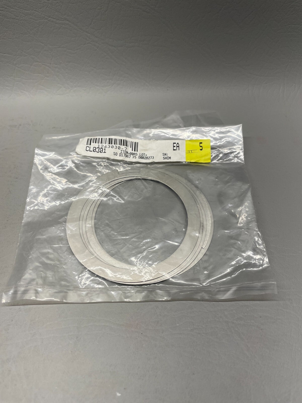 Cessna Nose Strut Shim .020 P/N 1243030-7 (PACK OF 5)  (NEW)
