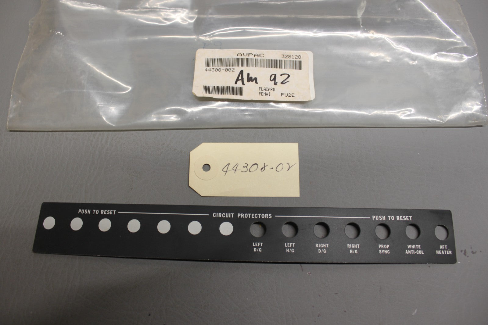 44308-002 Piper Circuit Breaker Panel Assembly