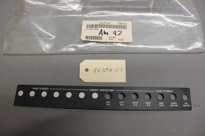 44308-002 Piper Circuit Breaker Panel Assembly