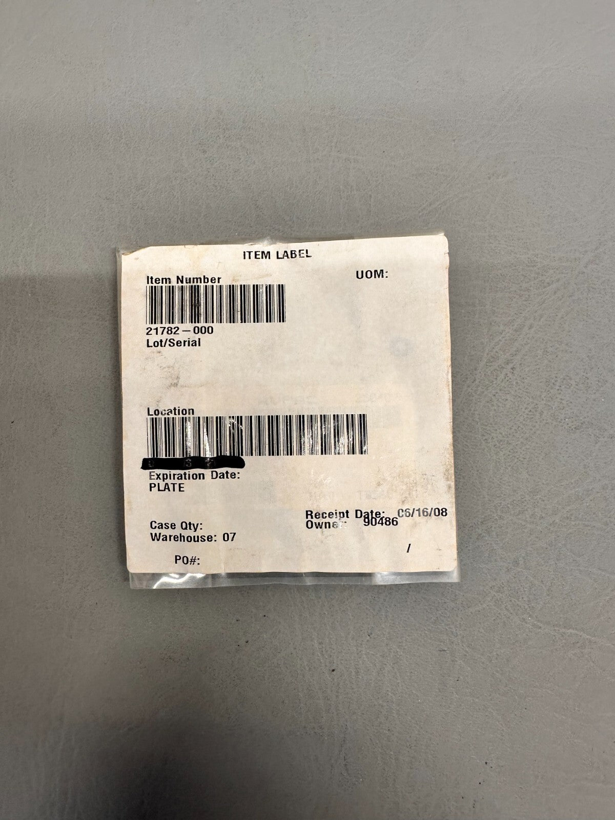 21782-000 Aircraft Plate