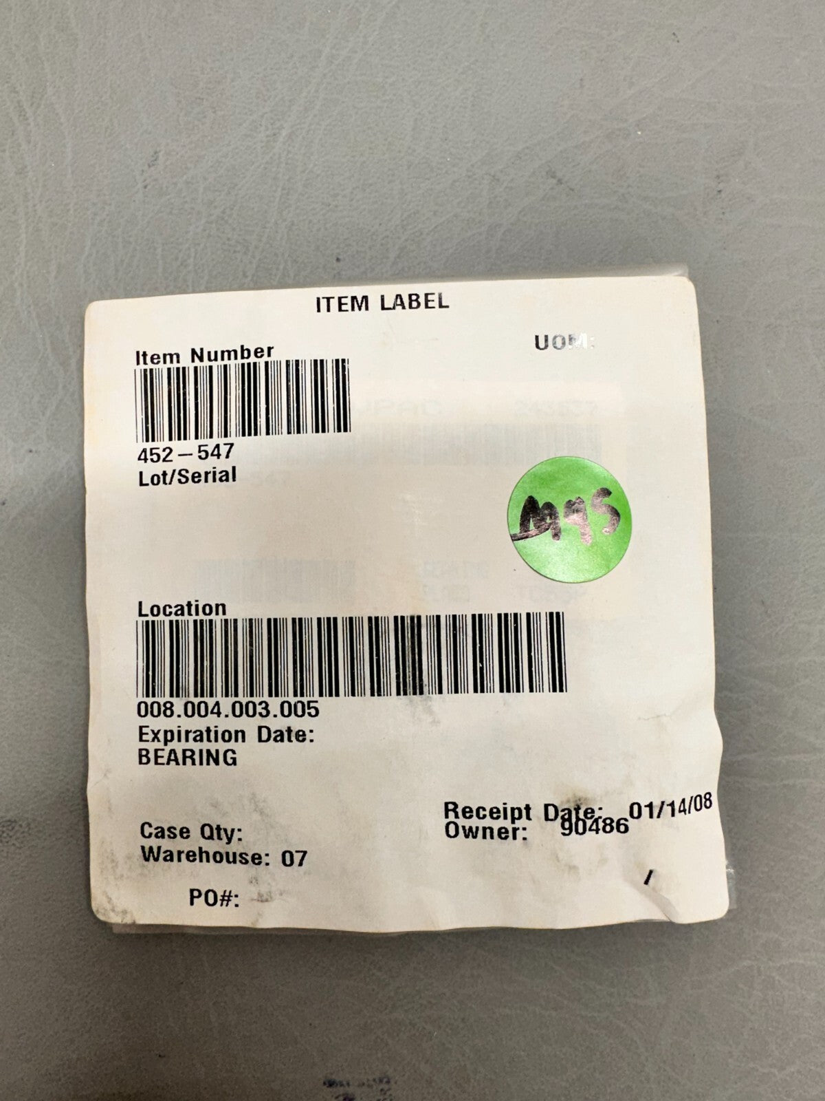 452-547 Piper Bearing