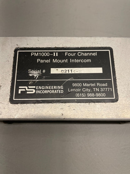 PS Engineering Panel Mount Intercom PM1000-II