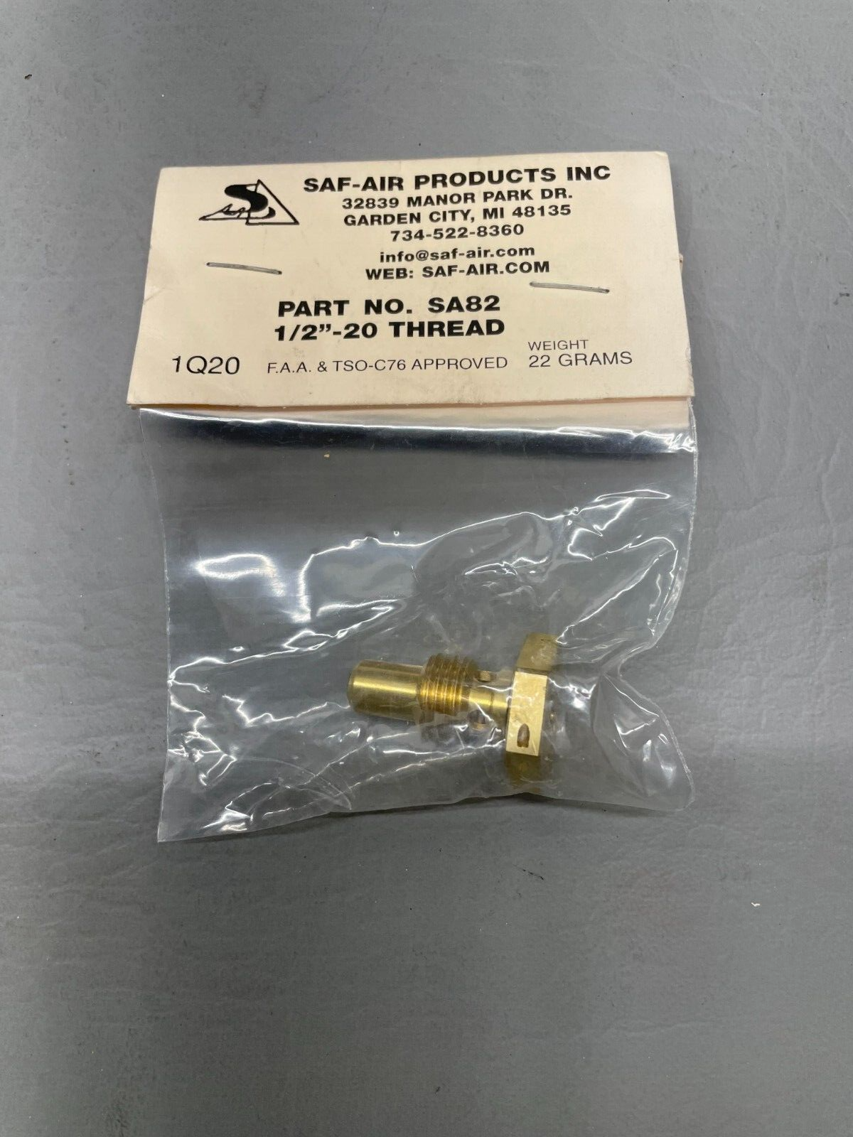 Saf-Air Fuel Drain Valve P/N SA82