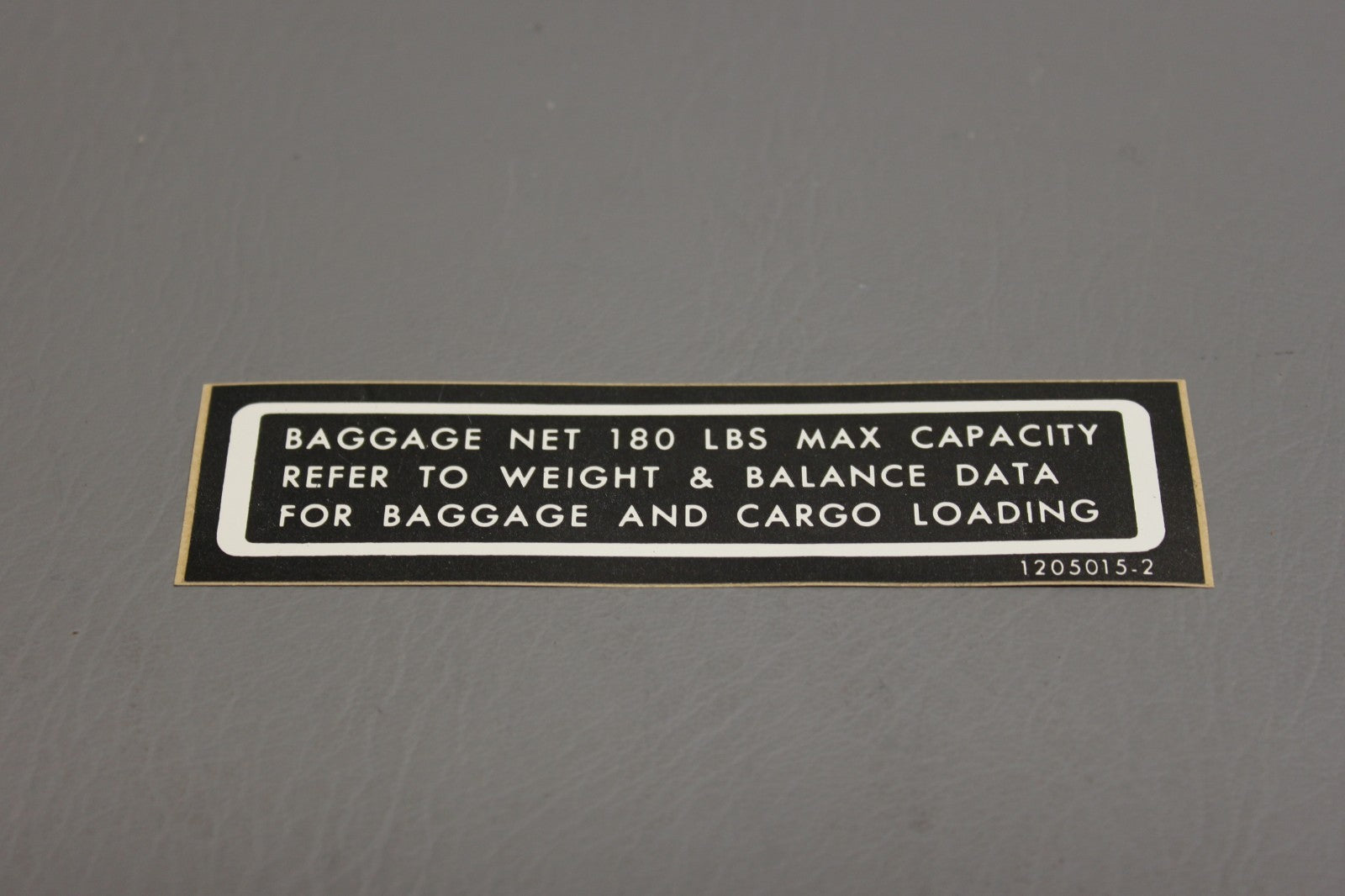 1205015-2 Cessna Placard