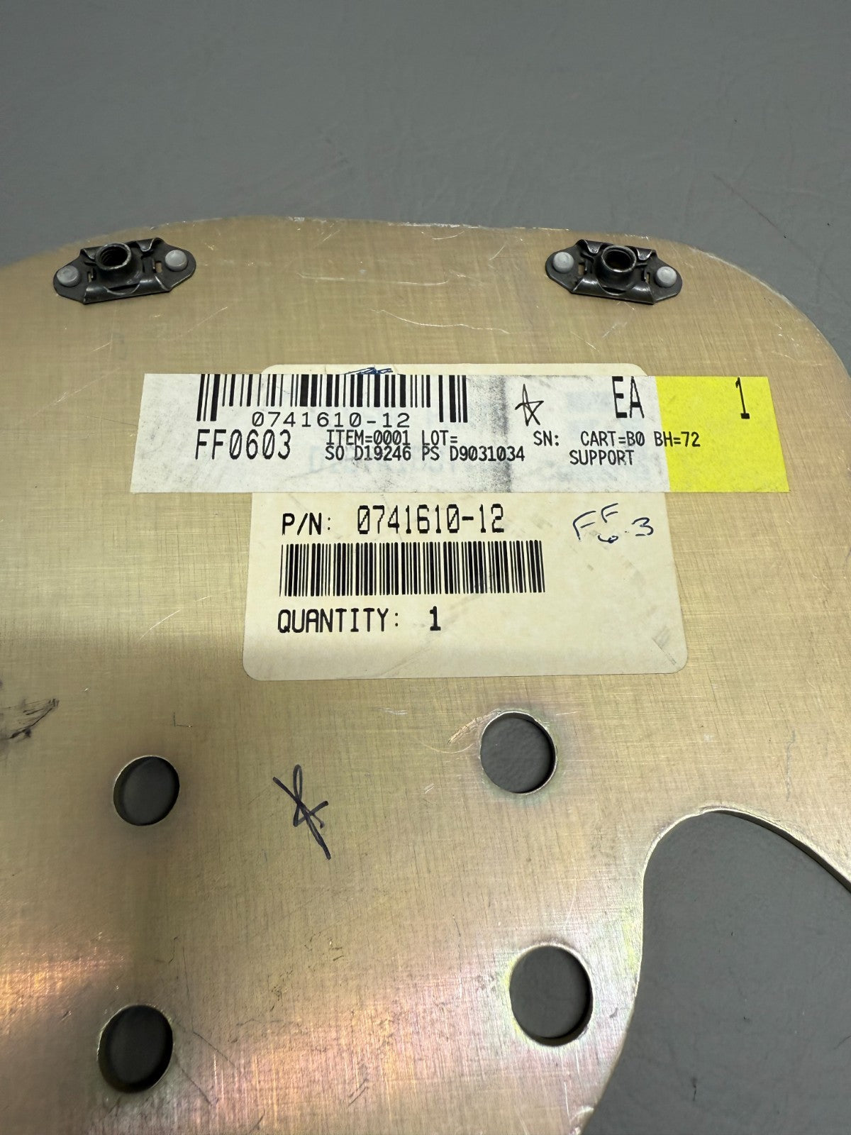 0741610-12 Cessna 172 RH Wheel Fairing Mounting Plate