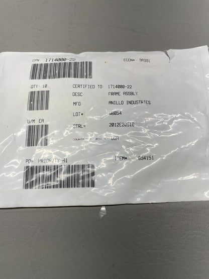 Cessna Seat Roller Spacers (Pack of 10) P/N 1714000-22