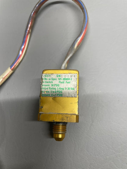 VEP Pressure Switch Assy P/N 101-389004-3, 673-1