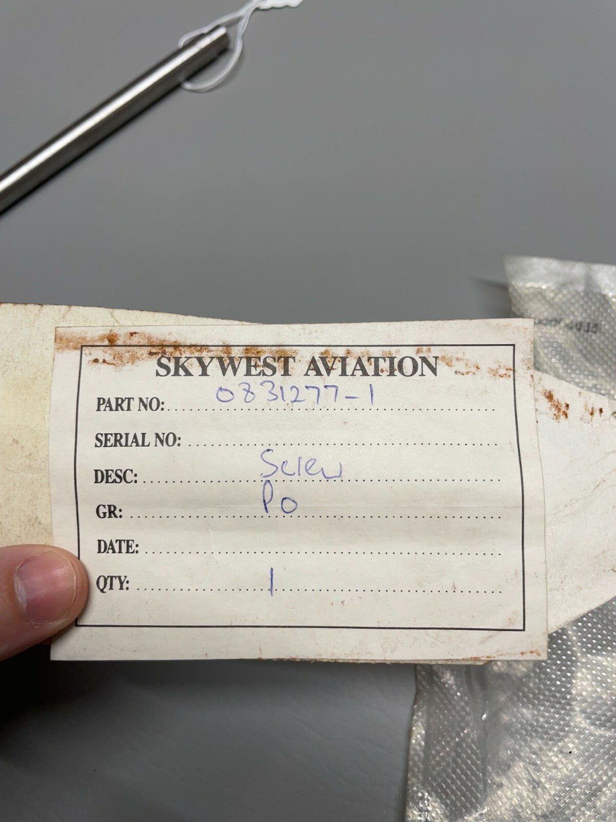Cessna 310 Screw P/N 0831277-1