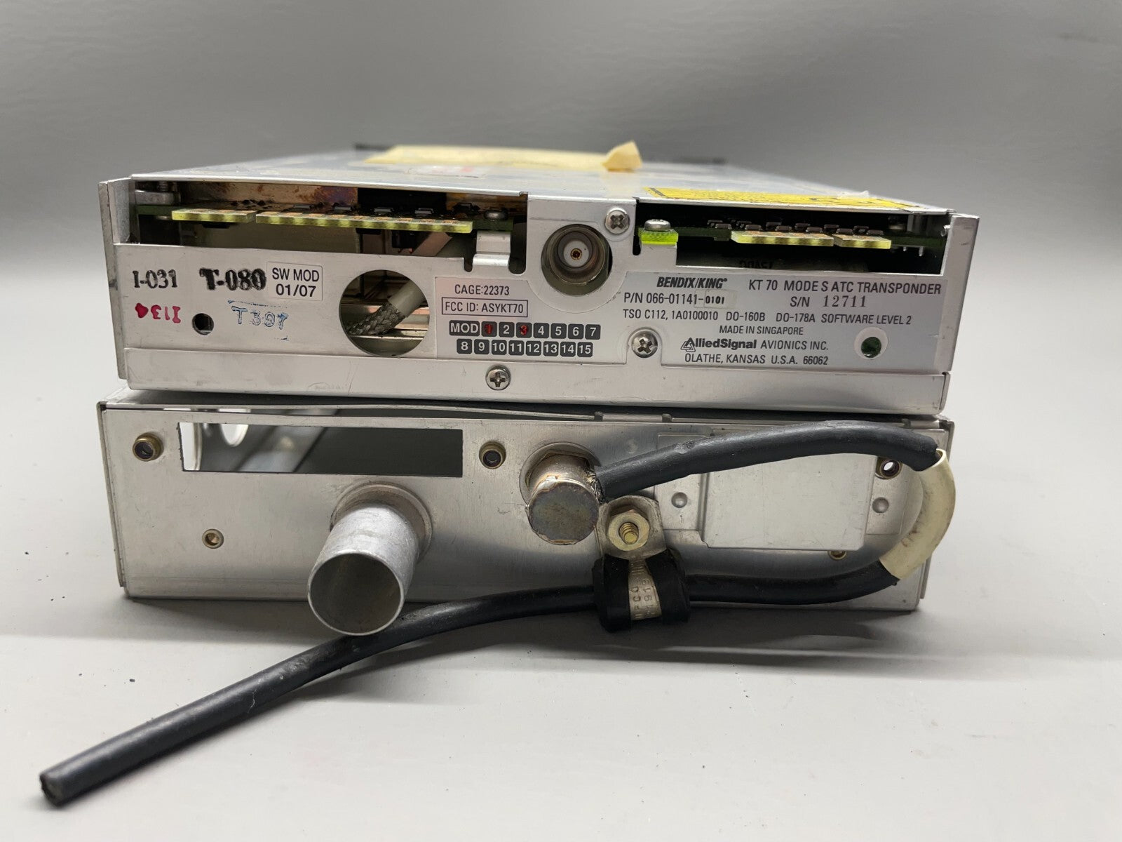 Bendix King KT-70 Mode S ATC Transponder with Tray P/N 066-01141-0101