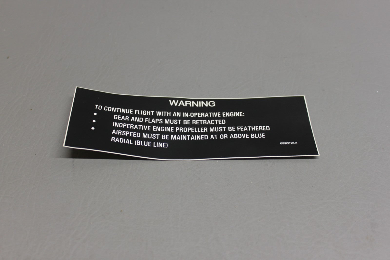 0890018-6 Cessna Placard