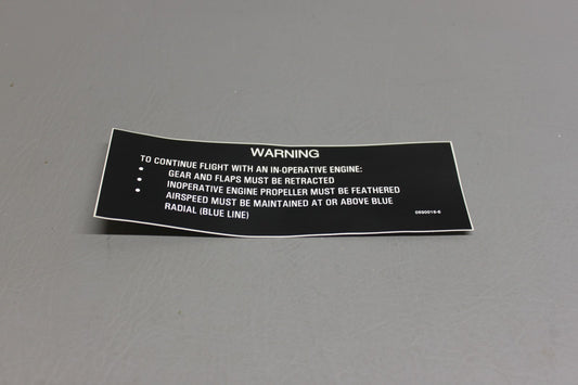 0890018-6 Cessna Placard