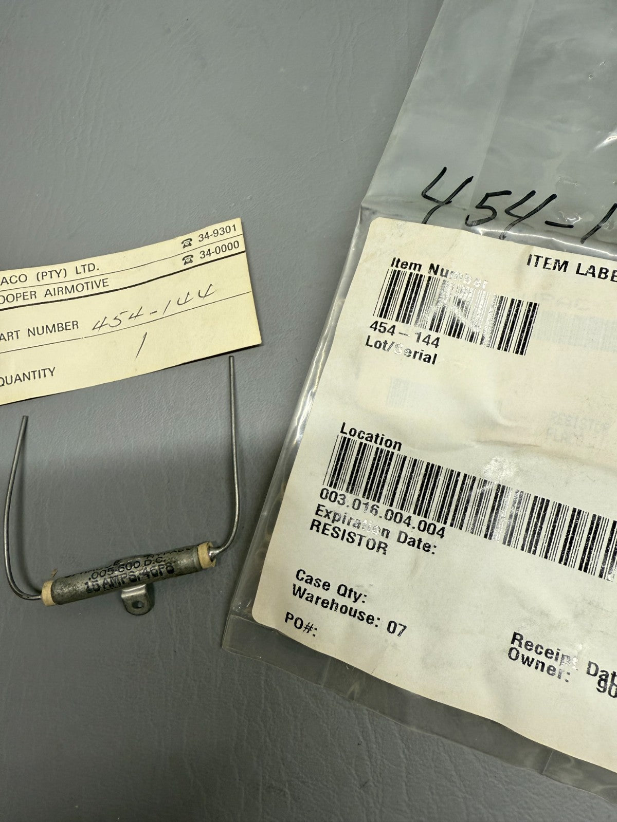 454-144 Piper Resistor