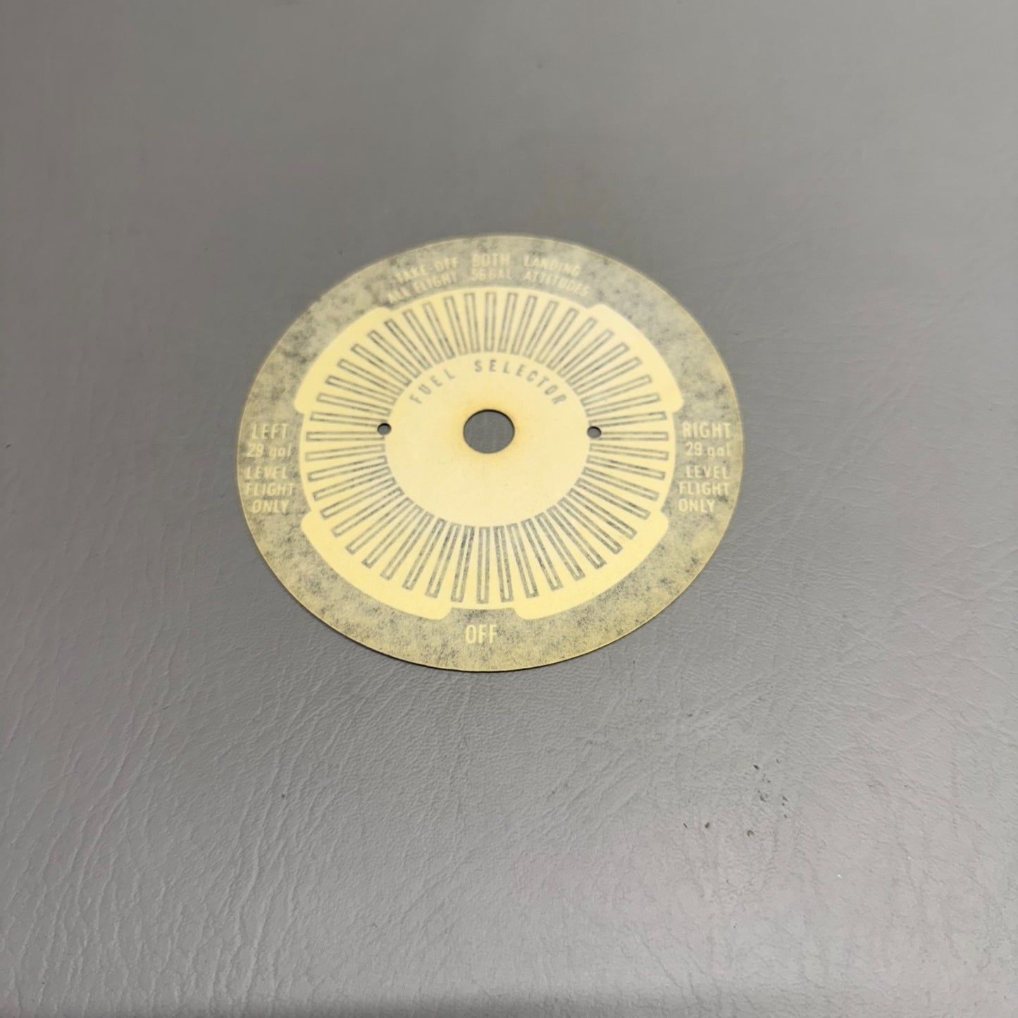 0705048-25 Cessna Fuel Selector Placard
