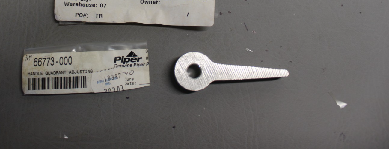 66773-000 Piper Control Quadrant Adjustment Arm
