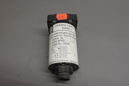 S3280-1 Cessna Vac and Amp Indicator Gauge