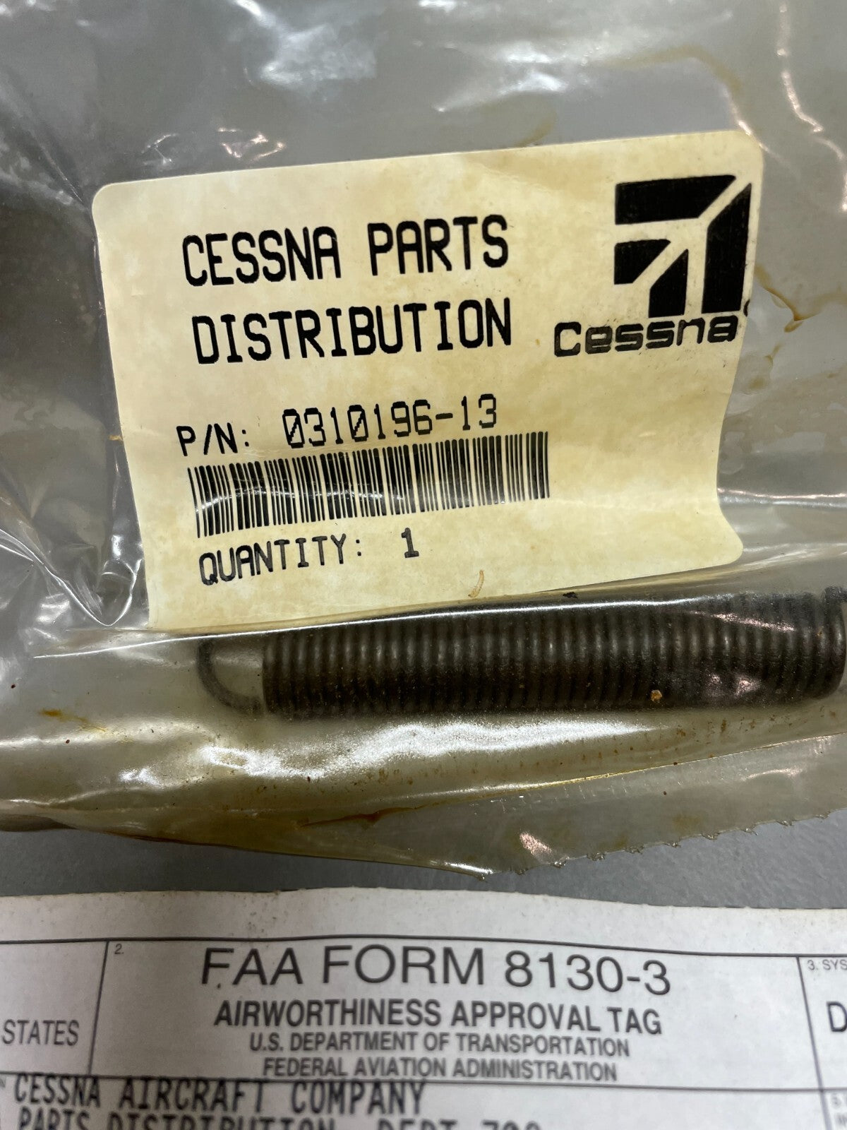 Cessna Spring P/N 0310196-13 (NEW)