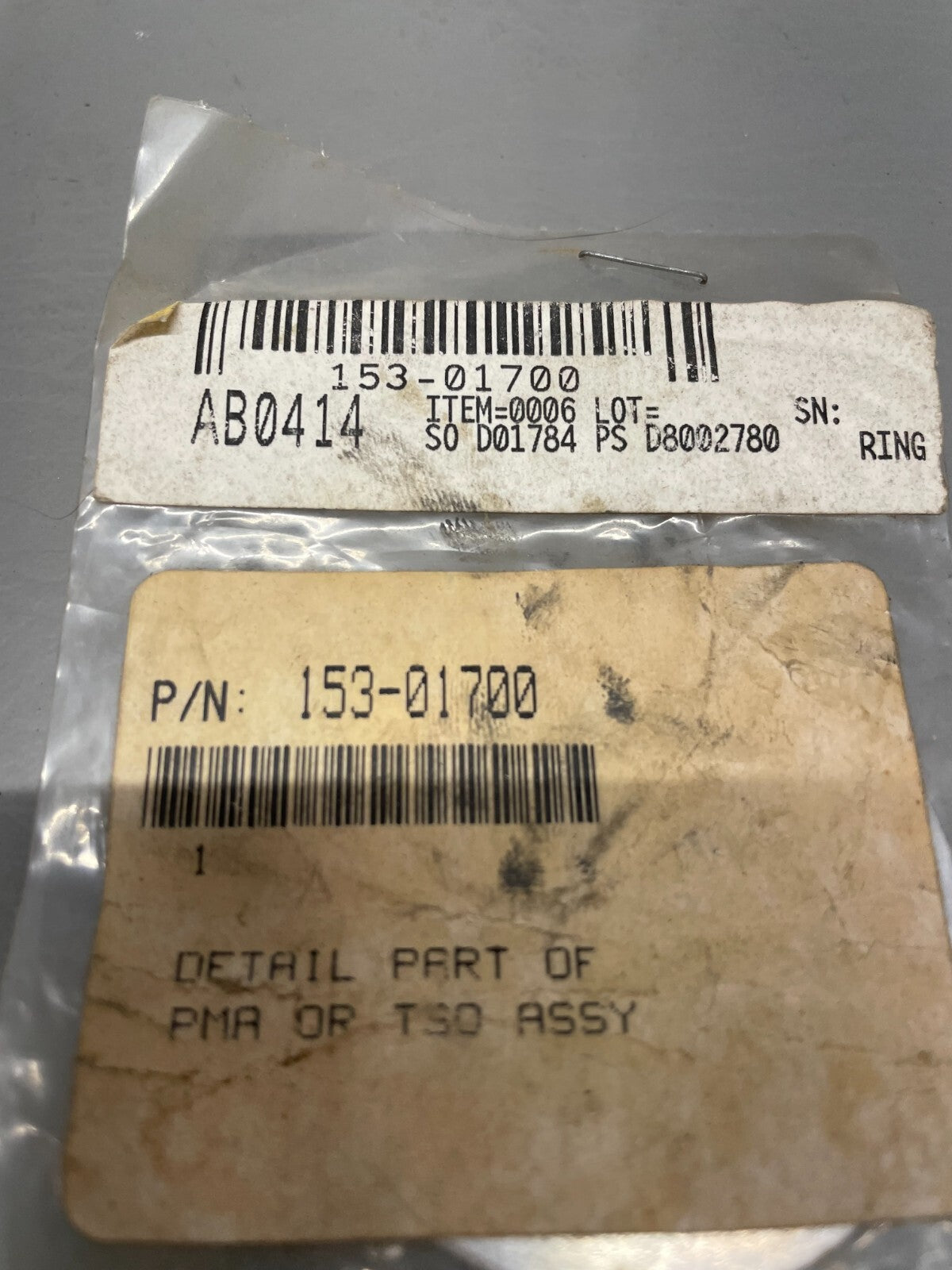 Cessna Grease Ring Seal P/N 153-01700