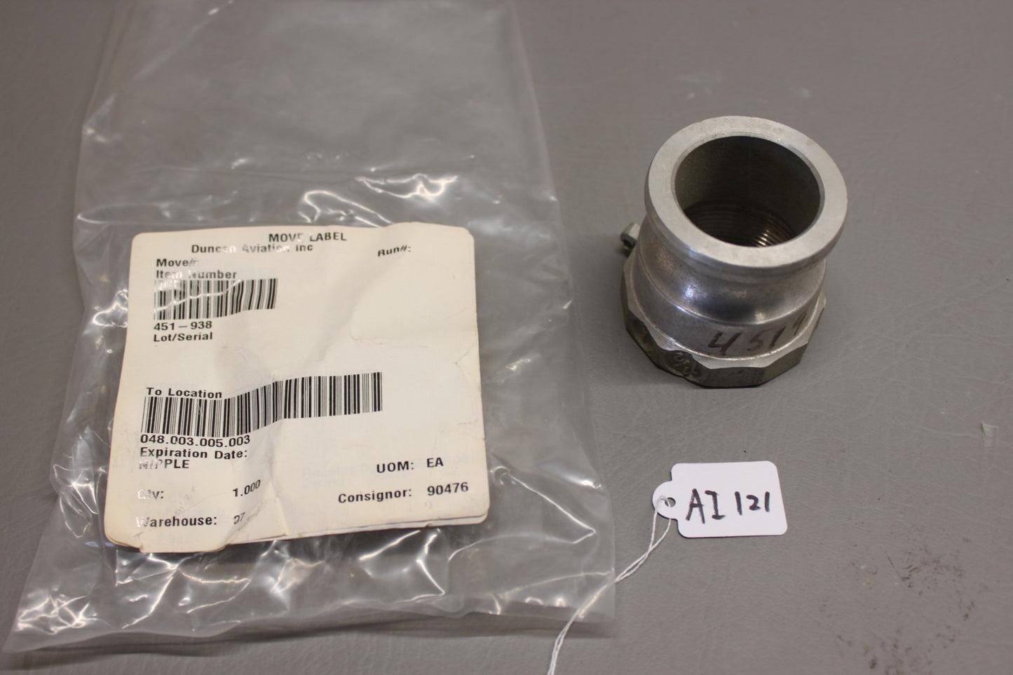 451-938 Piper Nipple Fitting