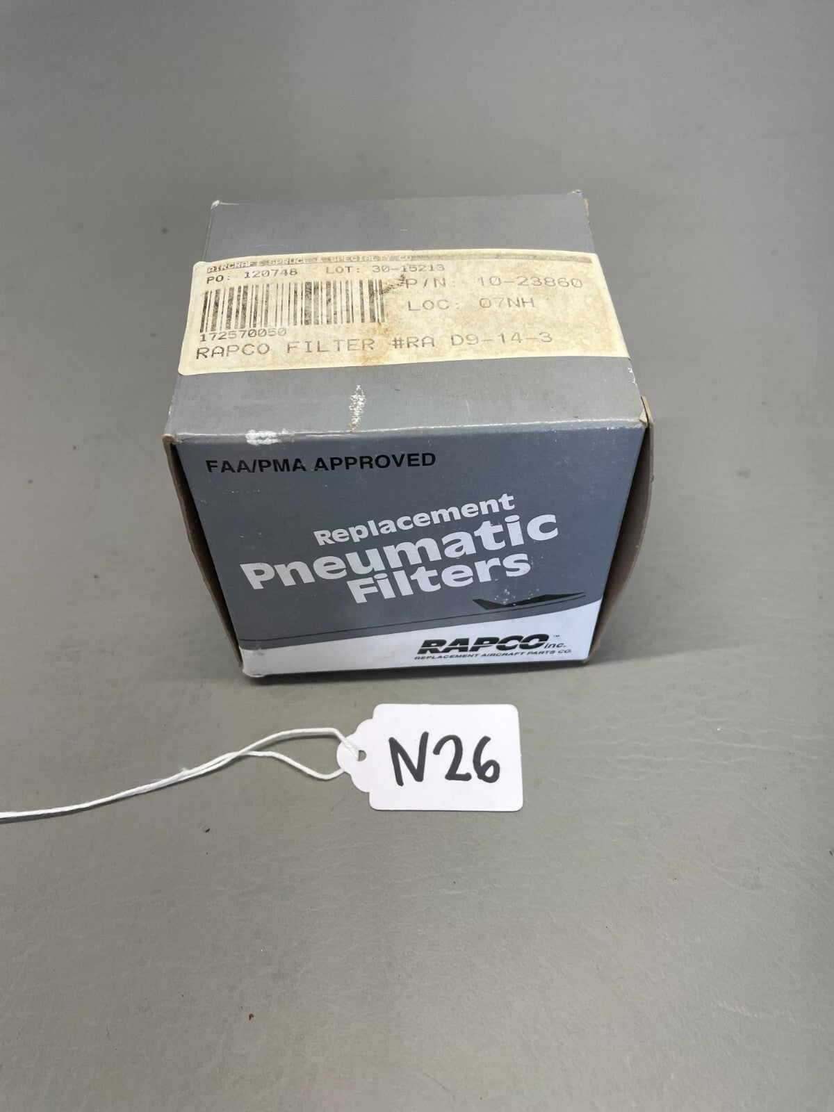 RAPCO RA-D9-14-3 INLET AIR FILTER ELEMENT