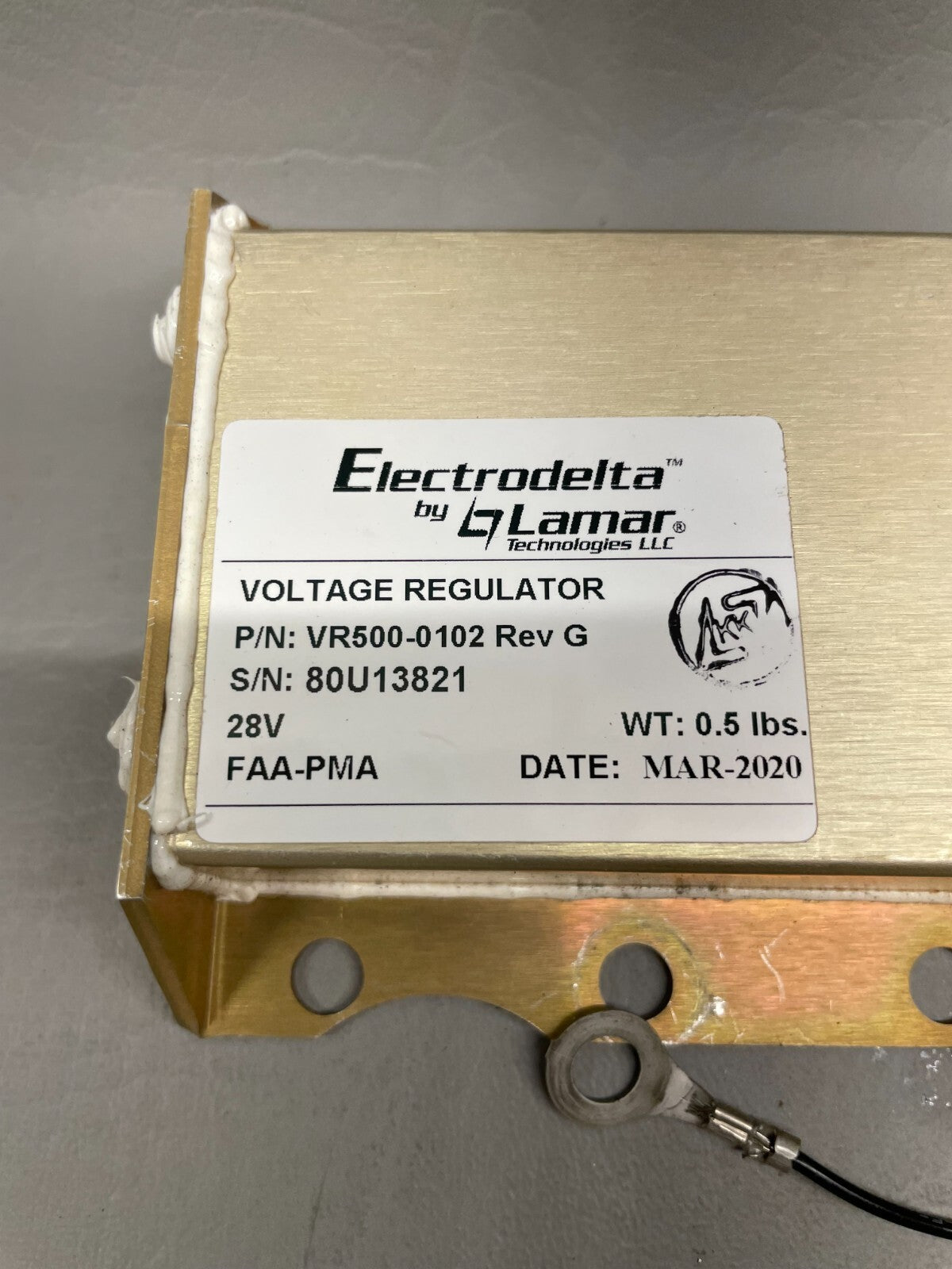 Electrodelta/Lamar 28V Voltage Regulator P/N VR500-0102